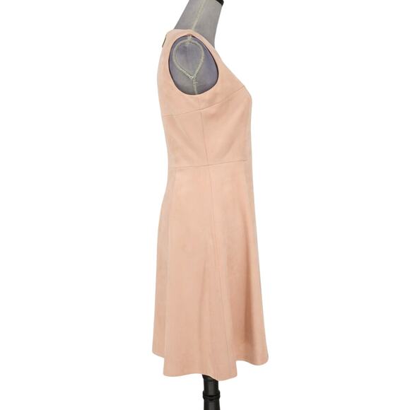 Calvin Klein Dress Womens 4 Pale Pink Faux Suede Microfiber Sleeveless Career - Picture 5 of 14